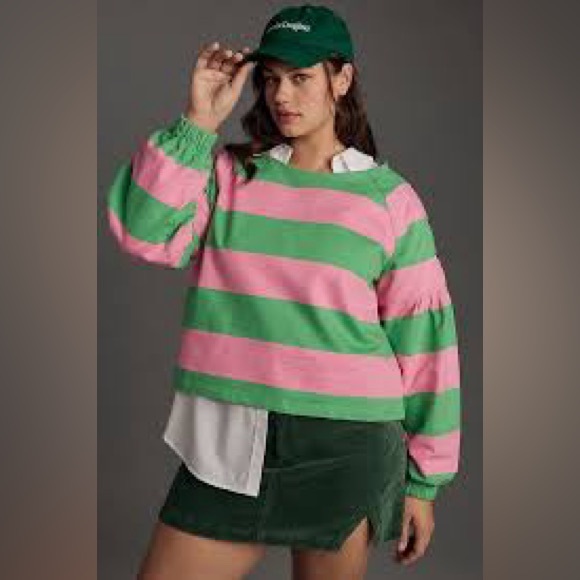 Anthropologie Tops - Anthropologie Maeve French Terry Cotton Sweatshirt